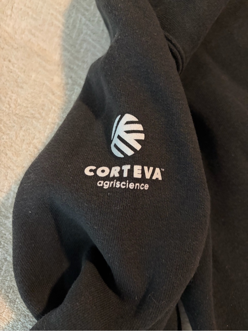 Carhartt Black Hoodie with White Enlist E3 Soybeans Sleeve Logo - Picture 4 of 6